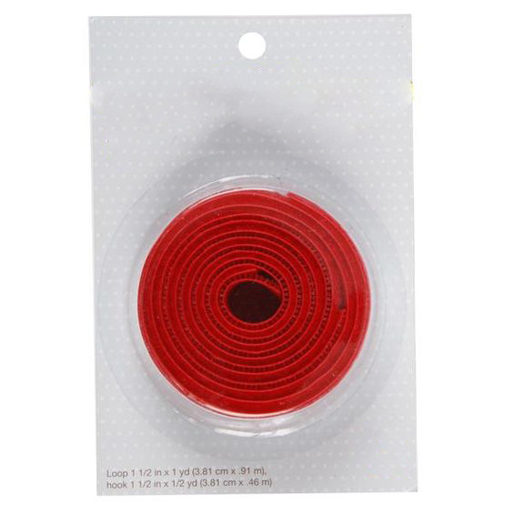 Hook and Loop_Red Small Roll with Blister Packing