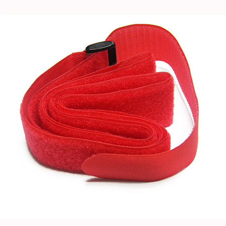 Hook and Loop Luggage Strap in Red